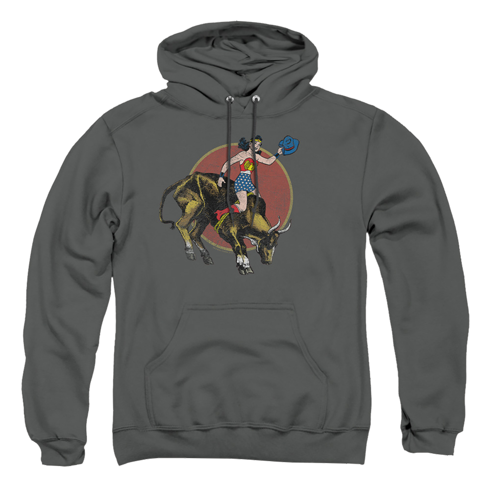 Justice League Bull Rider Pullover Hoodie Pullover Hoodie Wonder Woman   