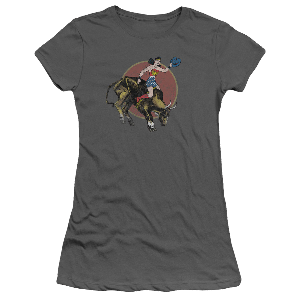 Justice League Bull Rider Juniors T-Shirt Juniors T-Shirt Wonder Woman   