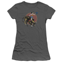 Justice League Bull Rider Juniors T-Shirt Juniors T-Shirt Wonder Woman   