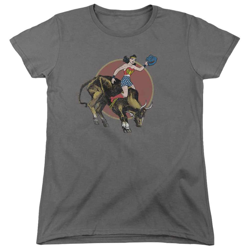 Justice League Bull Rider Women's T-Shirt Women's T-Shirt Wonder Woman   