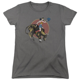 Justice League Bull Rider Women's T-Shirt Women's T-Shirt Wonder Woman   