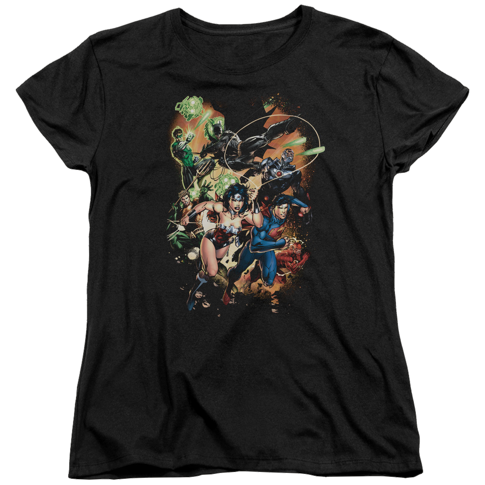 Justice League Battle Ready Women's T-Shirt Women's T-Shirt Justice League   