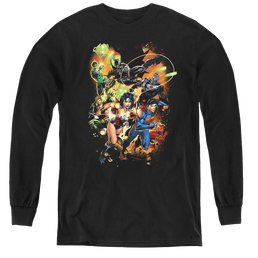 Justice League Battle Ready - Youth Long Sleeve T-Shirt Youth Long Sleeve T-Shirt Justice League   