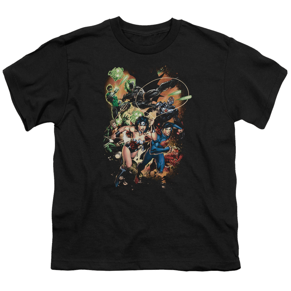 Justice League Battle Ready - Youth T-Shirt Youth T-Shirt (Ages 8-12) Justice League   
