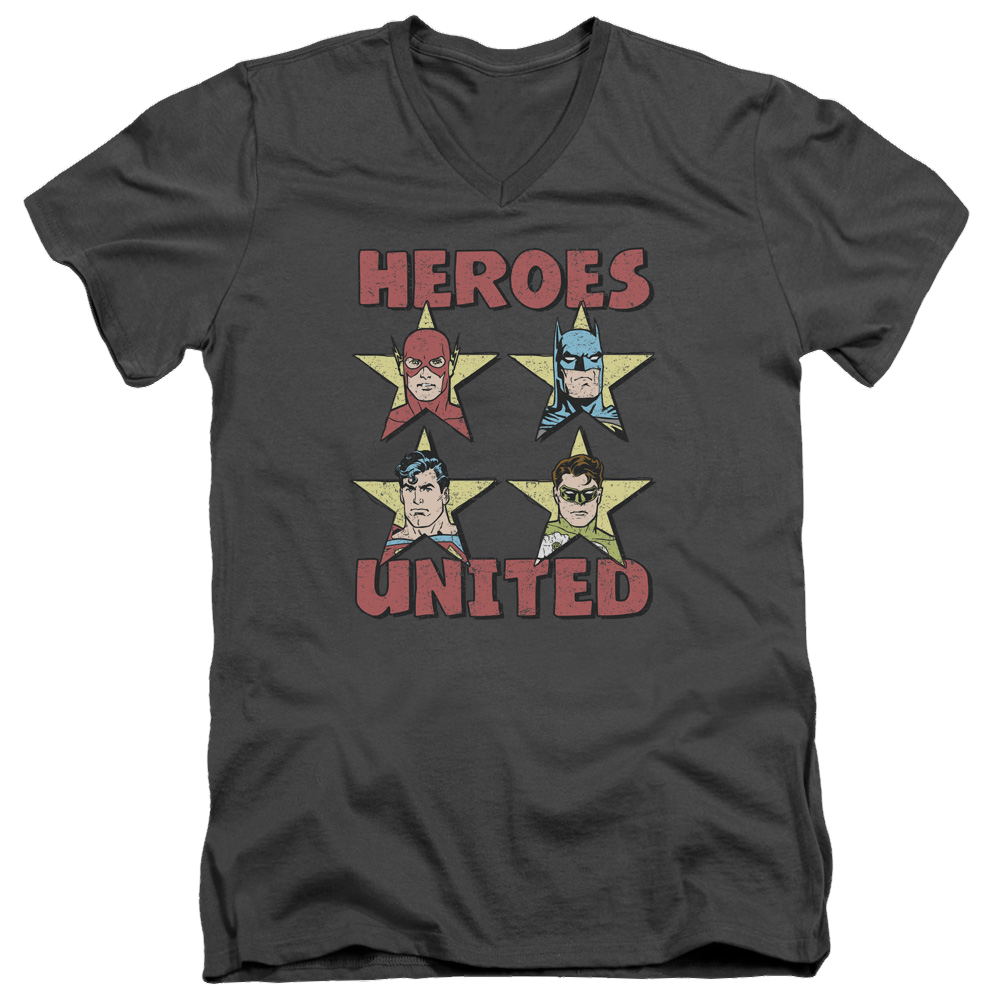 Justice League United Stars Men's V-Neck T-Shirt Men's V-Neck T-Shirt Justice League   