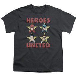 Justice League United Stars - Youth T-Shirt Youth T-Shirt (Ages 8-12) Justice League   