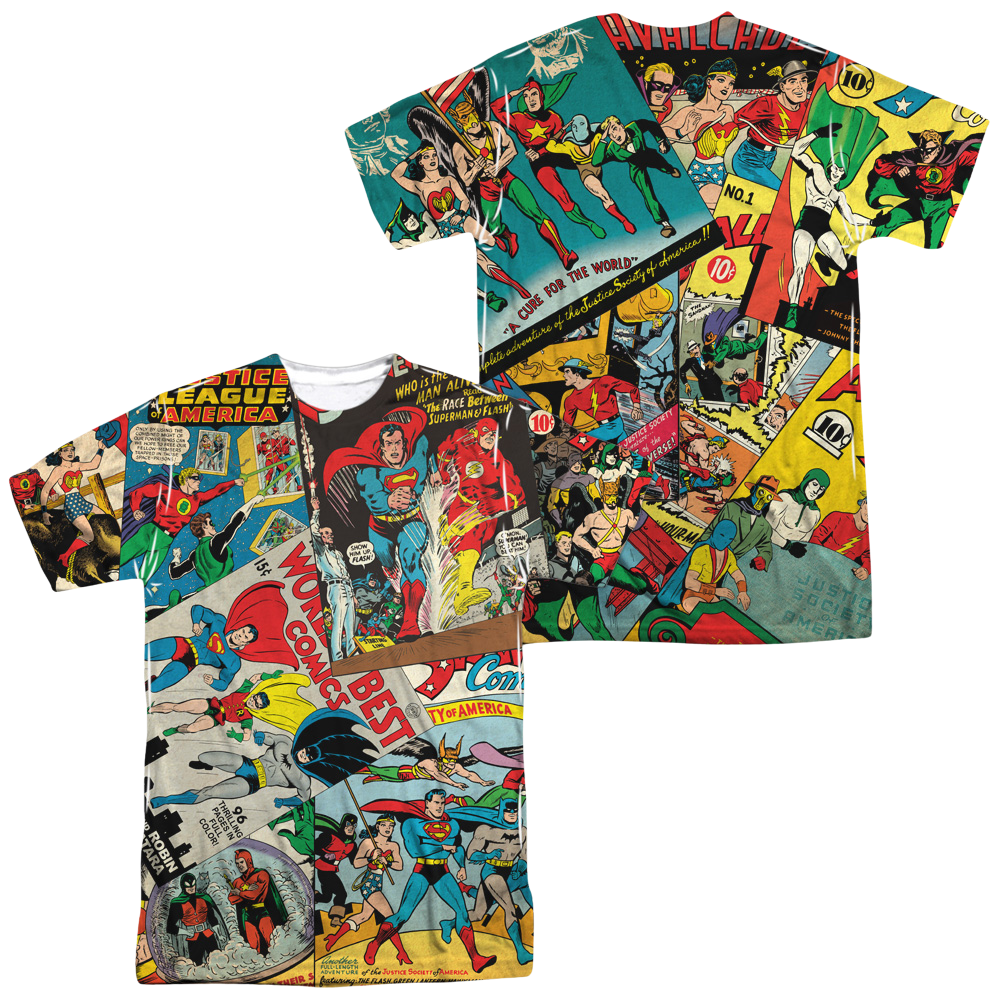 Justice League Classic Collage Men's All Over Print T-Shirt Men's All-Over Print T-Shirt Justice League   