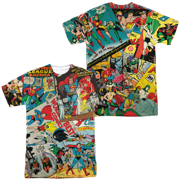Justice League Classic Collage Men's All Over Print T-Shirt Men's All-Over Print T-Shirt Justice League   