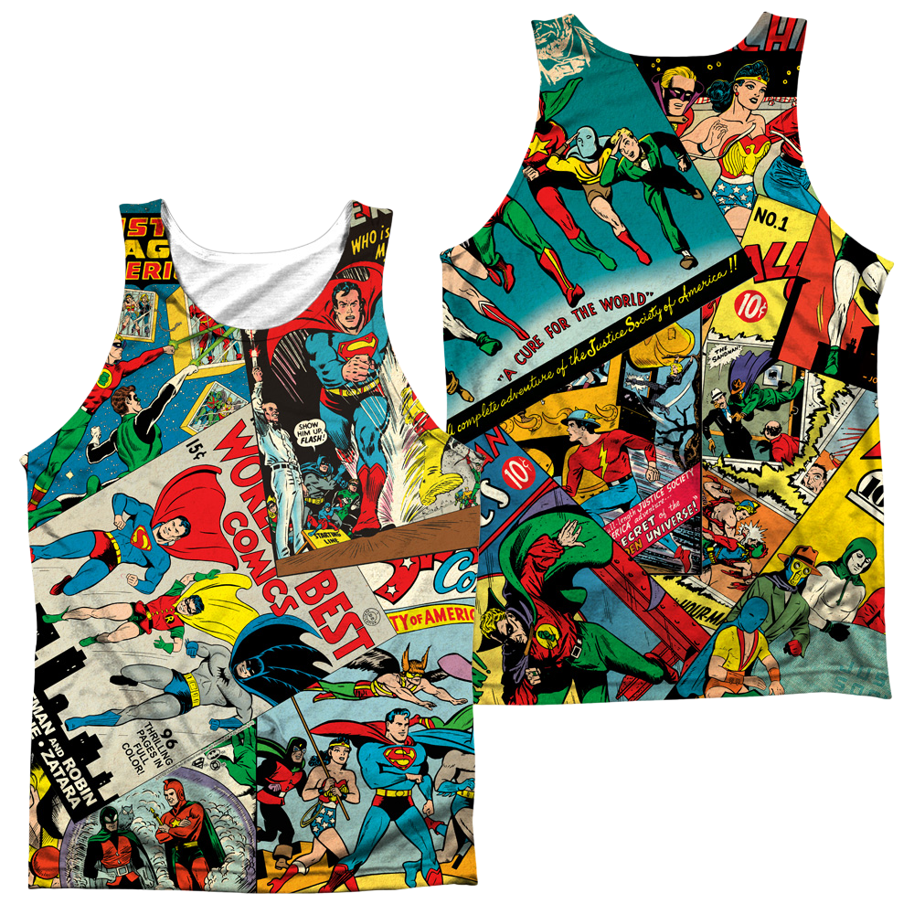Justice League Classic Collage Men's All Over Print Tank Men's All Over Print Tank Justice League   