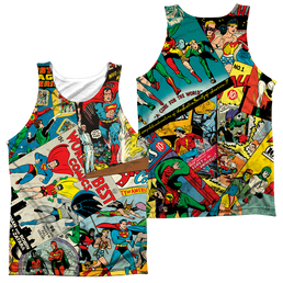 Justice League Classic Collage Men's All Over Print Tank Men's All Over Print Tank Justice League   