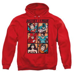 Justice League Rough Panels Pullover Hoodie Pullover Hoodie Justice League   