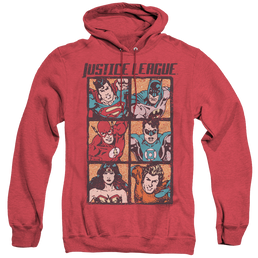 Justice League Rough Panels - Heather Pullover Hoodie Heather Pullover Hoodie Justice League   