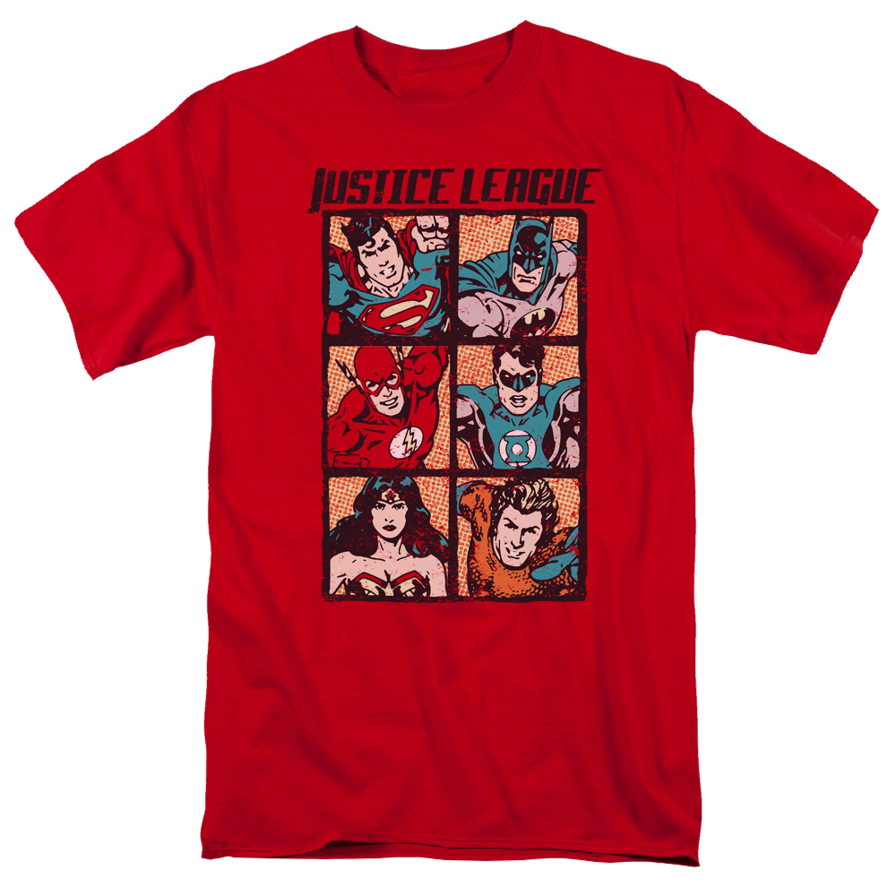Justice League Rough Panels Men's Regular Fit T-Shirt Men's Regular Fit T-Shirt Justice League   