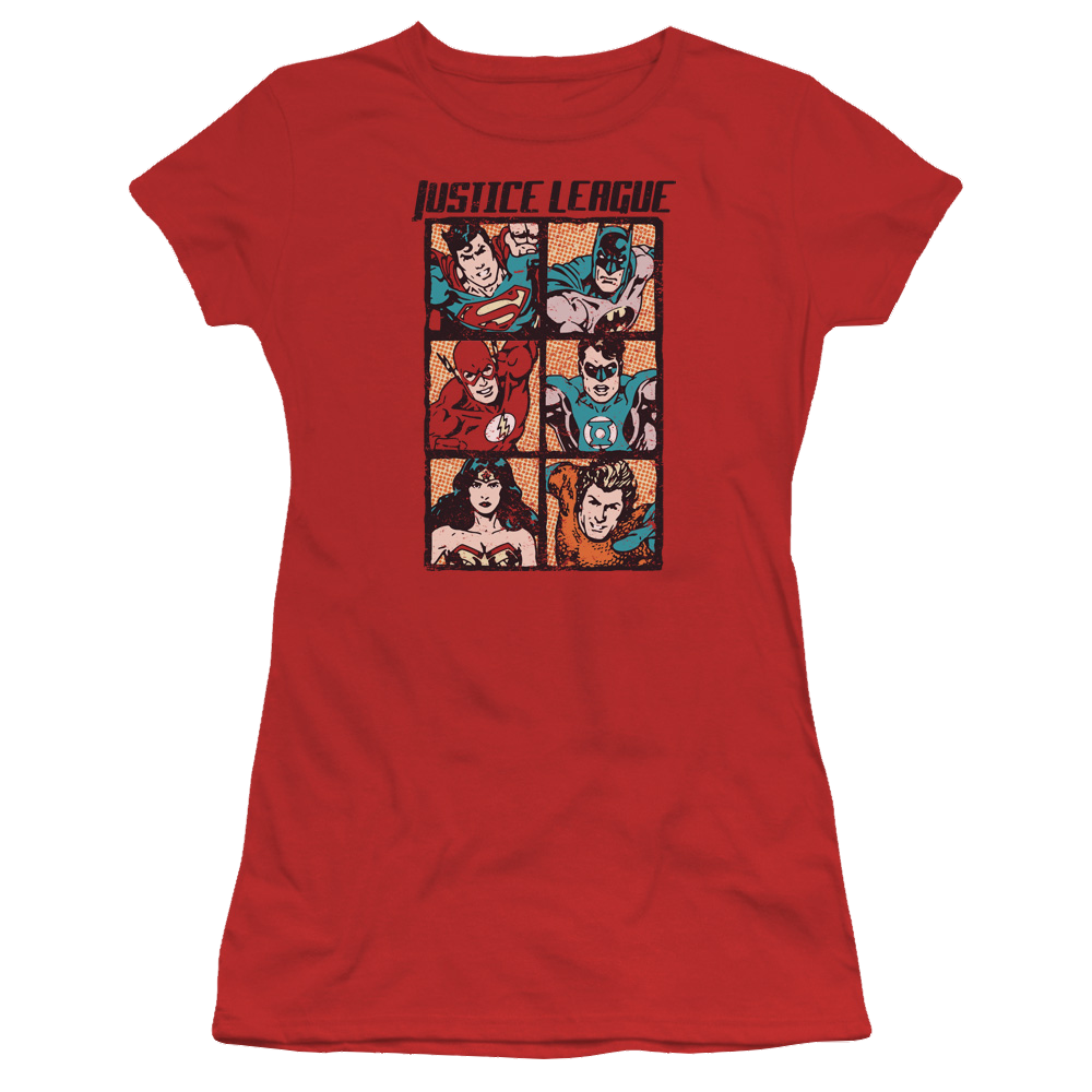 Justice League Rough Panels Juniors T-Shirt Juniors T-Shirt Justice League   