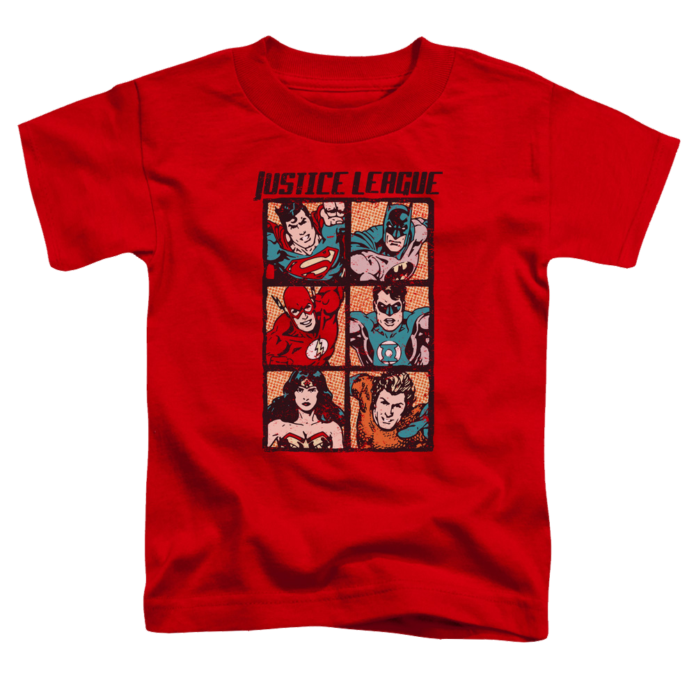 Justice League Rough Panels - Kid's T-Shirt Kid's T-Shirt (Ages 4-7) Justice League   