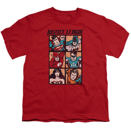 Justice League Rough Panels - Youth T-Shirt Youth T-Shirt (Ages 8-12) Justice League   