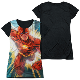 Flash, The Faster Than Lightning - Juniors Black Back T-Shirt Juniors Black Back T-Shirt The Flash   