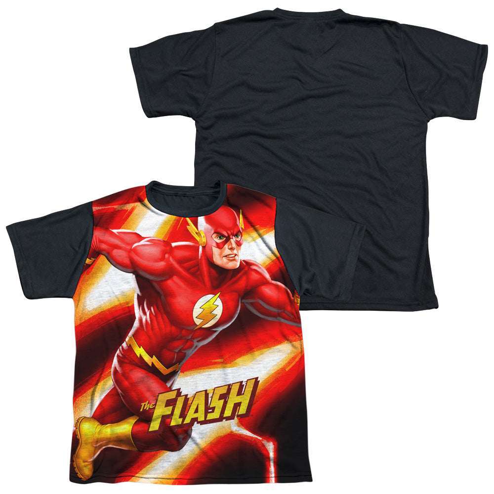 Flash, The Speed Bolt - Youth Black Back T-Shirt Youth Black Back T-Shirt (Ages 8-12) The Flash   