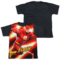 Flash, The Speed Bolt - Youth Black Back T-Shirt Youth Black Back T-Shirt (Ages 8-12) The Flash   