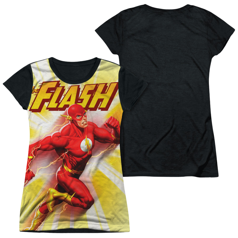 Flash, The Motion Blur - Juniors Black Back T-Shirt Juniors Black Back T-Shirt The Flash   