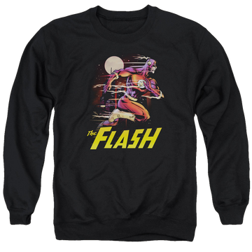 Black men's crewneck sweatshirt with The Flash City Run graphic
