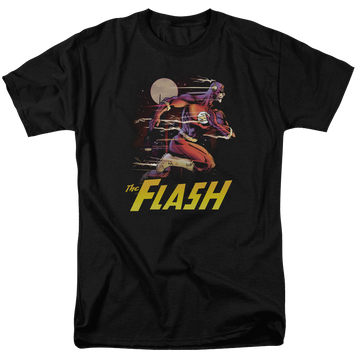Black men's regular fit t-shirt with The Flash City Run graphic