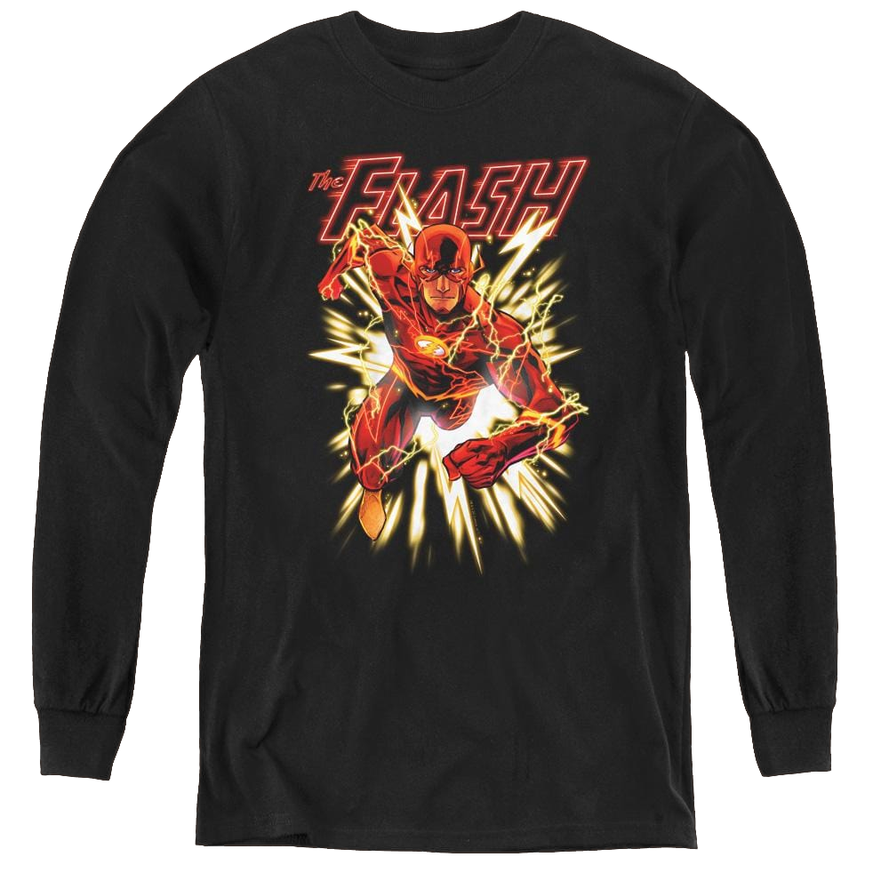 Flash, The Flash Glow - Youth Long Sleeve T-Shirt Youth Long Sleeve T-Shirt The Flash   