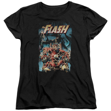 Black women's t-shirt with The Flash Electric Chair graphic