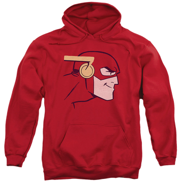 Red pullover hoodie with The Flash Cooke Head graphic
