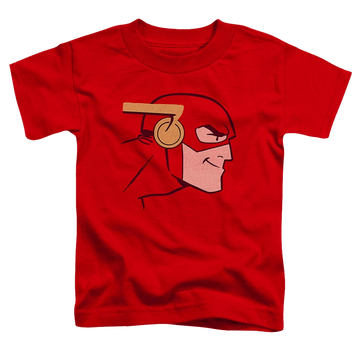 Red toddler t-shirt with The Flash Cooke Head graphic