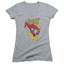 Flash, The Lightning Trail - Juniors V-Neck T-Shirt Juniors V-Neck T-Shirt The Flash   