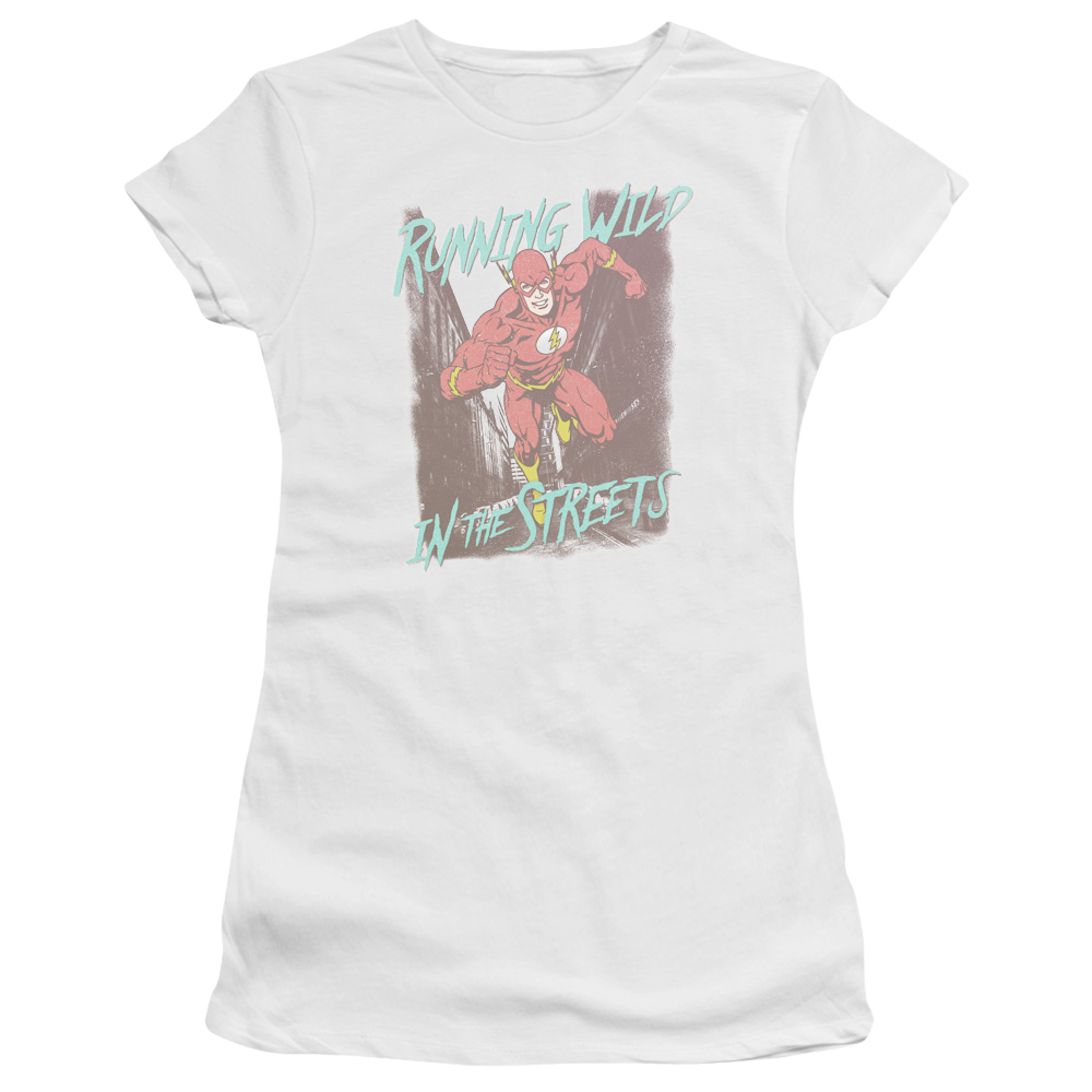 Flash, The Running Wild - Juniors T-Shirt Juniors T-Shirt The Flash   
