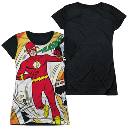 Flash, The Filmstrip - Juniors Black Back T-Shirt Juniors Black Back T-Shirt The Flash   