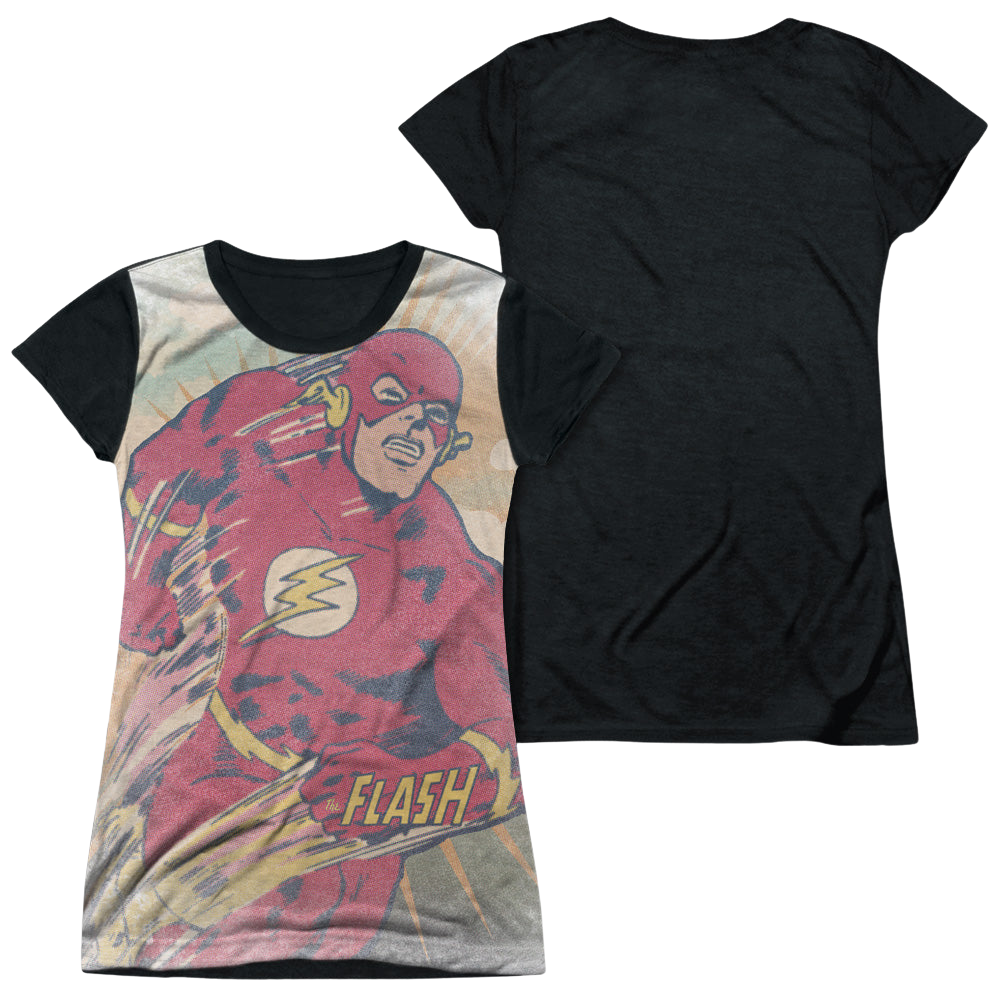 Flash, The Daytime Run - Juniors Black Back T-Shirt Juniors Black Back T-Shirt The Flash   