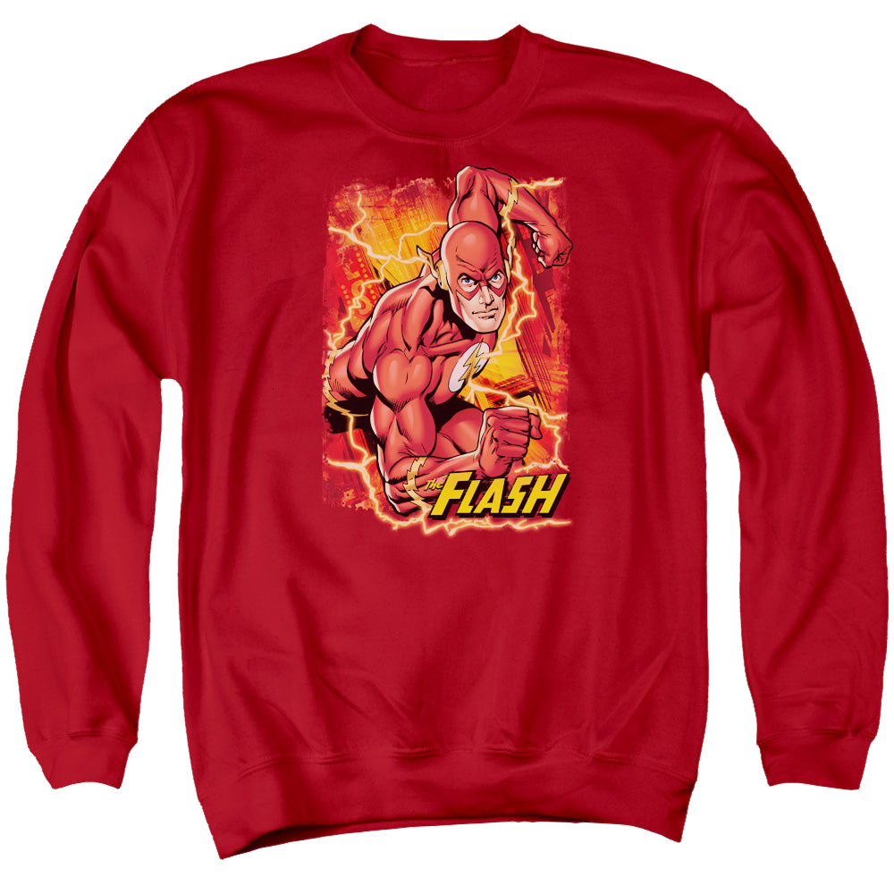 Flash, The Flash Lightning - Men's Crewneck Sweatshirt Men's Crewneck Sweatshirt The Flash   