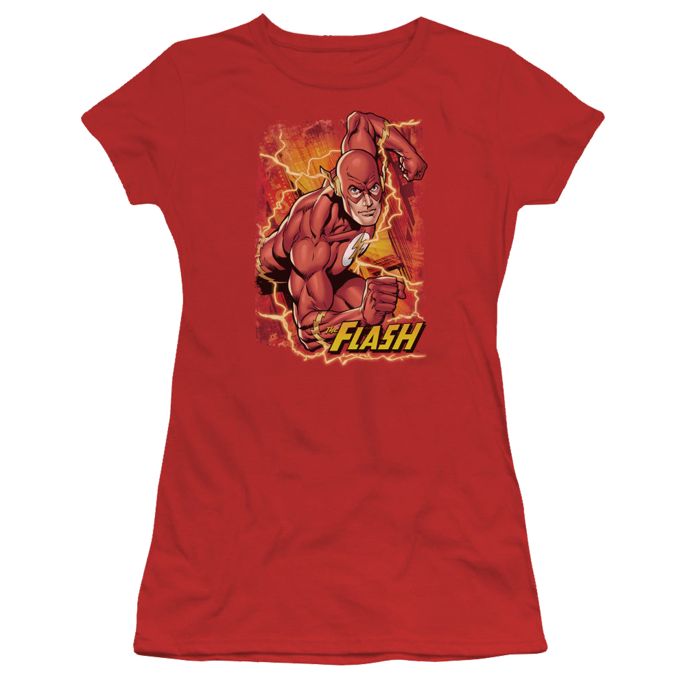 Flash, The Flash Lightning - Juniors T-Shirt Juniors T-Shirt The Flash   