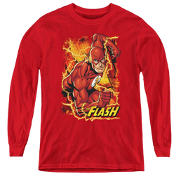 Flash, The Flash Lightning - Youth Long Sleeve T-Shirt Youth Long Sleeve T-Shirt The Flash   
