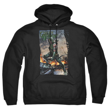 Green Arrow Fire And Rain - Pullover Hoodie Pullover Hoodie Green Arrow   