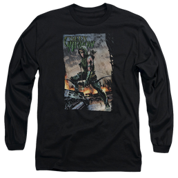 Green Arrow Fire And Rain - Men's Long Sleeve T-Shirt Men's Long Sleeve T-Shirt Green Arrow   