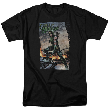 Green Arrow Fire And Rain - Men's Regular Fit T-Shirt Men's Regular Fit T-Shirt Green Arrow   