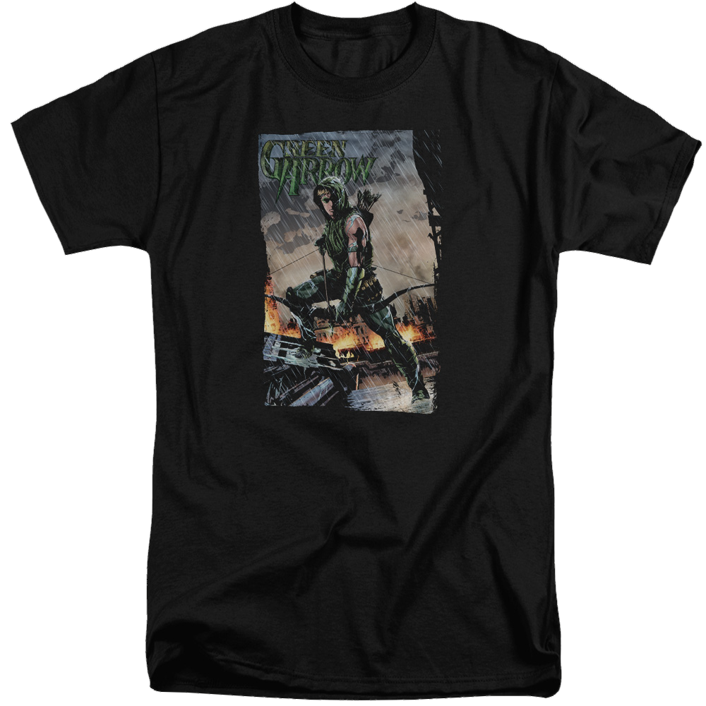 Green Arrow Fire And Rain - Men's Tall Fit T-Shirt Men's Tall Fit T-Shirt Green Arrow   