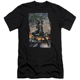 Green Arrow Fire And Rain - Men's Premium Slim Fit T-Shirt Men's Premium Slim Fit T-Shirt Green Arrow   