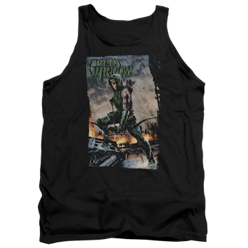 Green Arrow Fire And Rain - Men's Tank Top Men's Tank Green Arrow   