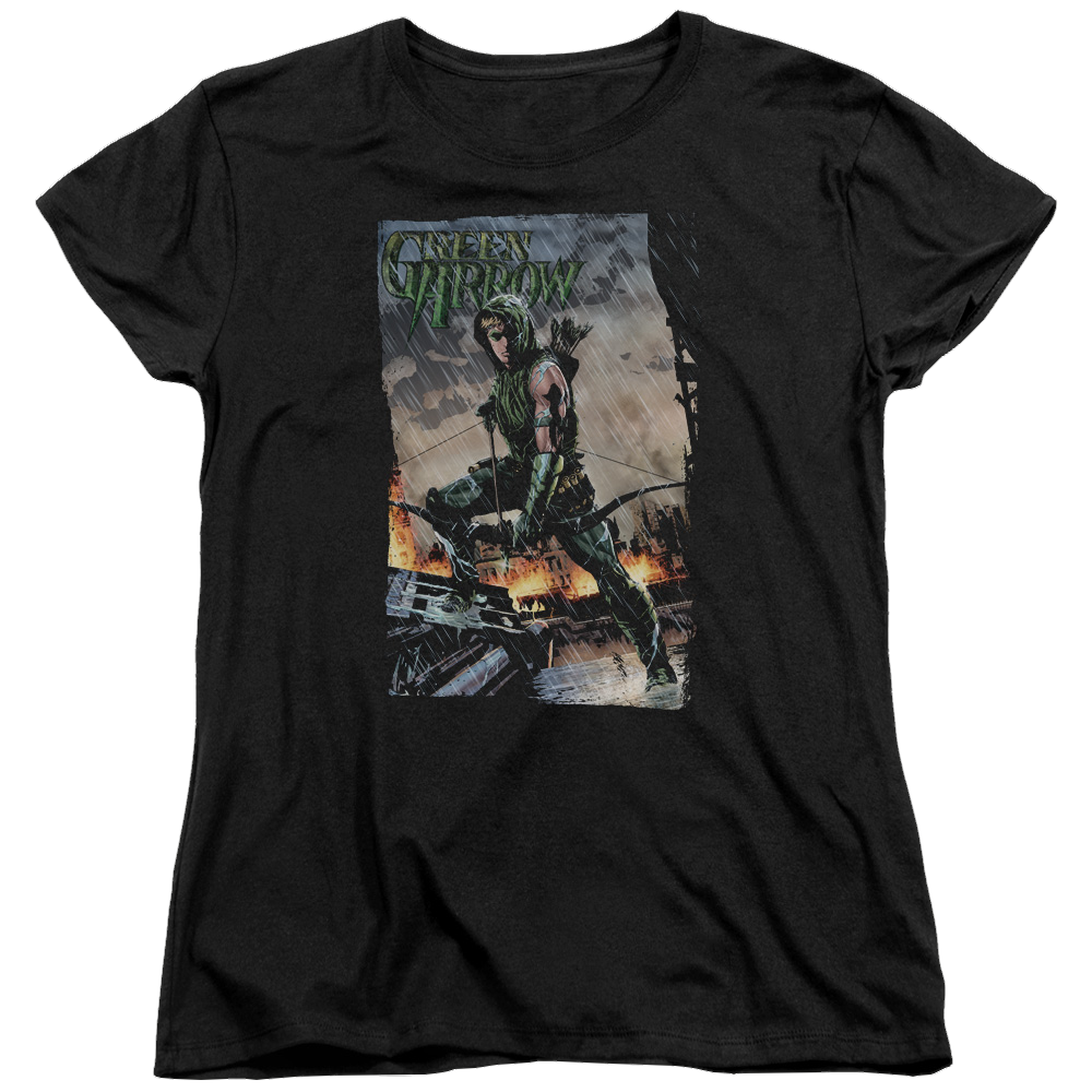 Green Arrow Fire And Rain - Women's T-Shirt Women's T-Shirt Green Arrow   