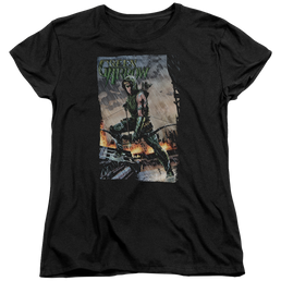 Green Arrow Fire And Rain - Women's T-Shirt Women's T-Shirt Green Arrow   