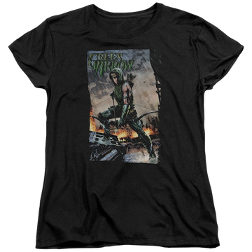 Green Arrow Fire And Rain - Women's T-Shirt Women's T-Shirt Green Arrow   