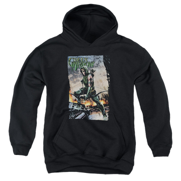 Green Arrow Fire And Rain - Youth Hoodie Youth Hoodie (Ages 8-12) Green Arrow   