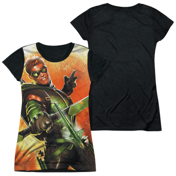 Green Arrow Worth A Shot - Juniors Black Back T-Shirt Juniors Black Back T-Shirt Green Arrow   