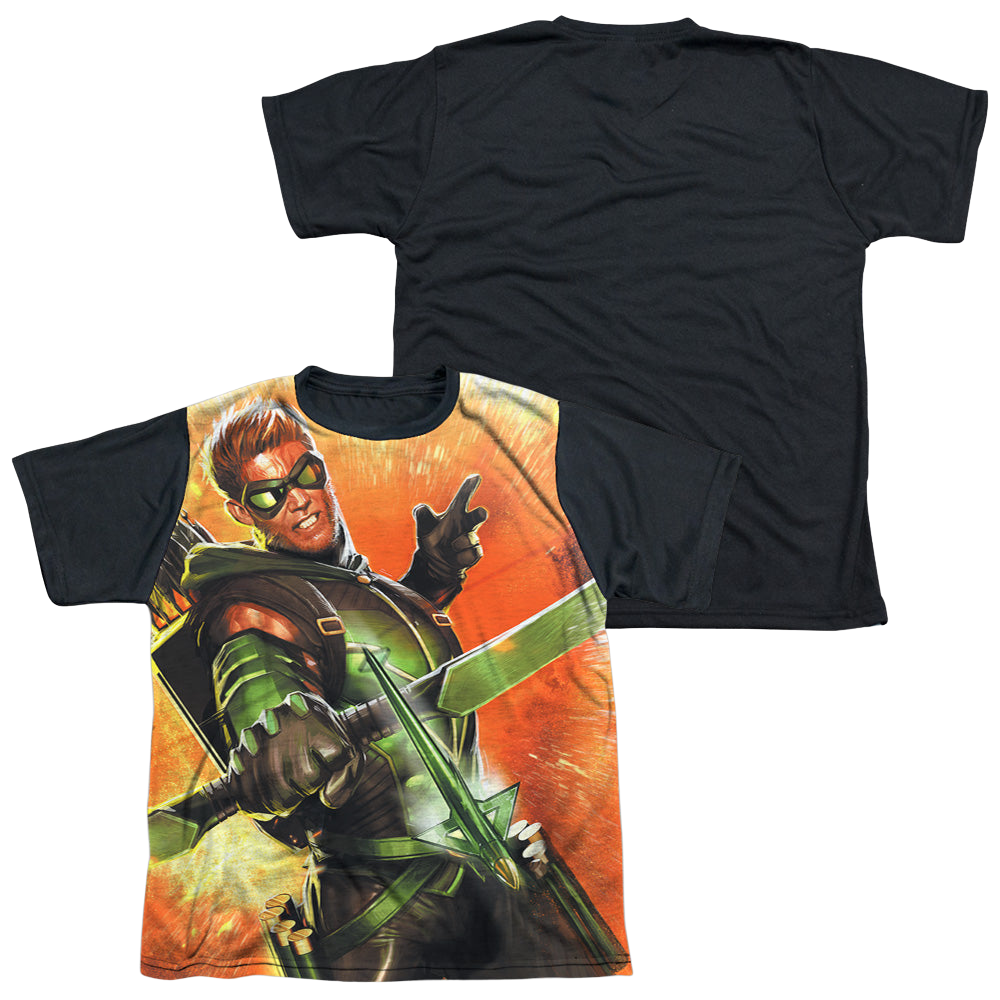 Green Arrow Worth A Shot - Youth Black Back T-Shirt Youth Black Back T-Shirt (Ages 8-12) Green Arrow   