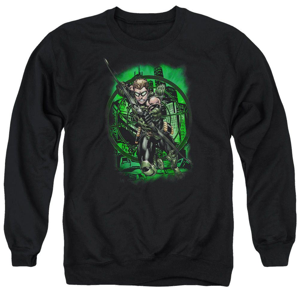 Green Arrow In My Sight - Men's Crewneck Sweatshirt Men's Crewneck Sweatshirt Green Arrow   